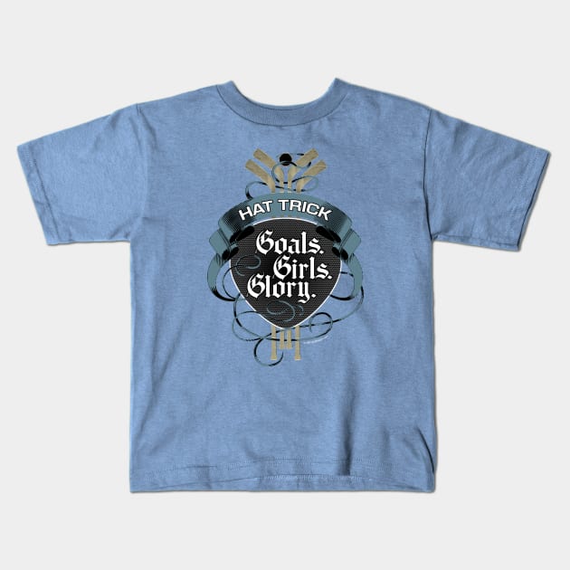 Hat Trick (Goals Girls Glory) Kids T-Shirt by eBrushDesign